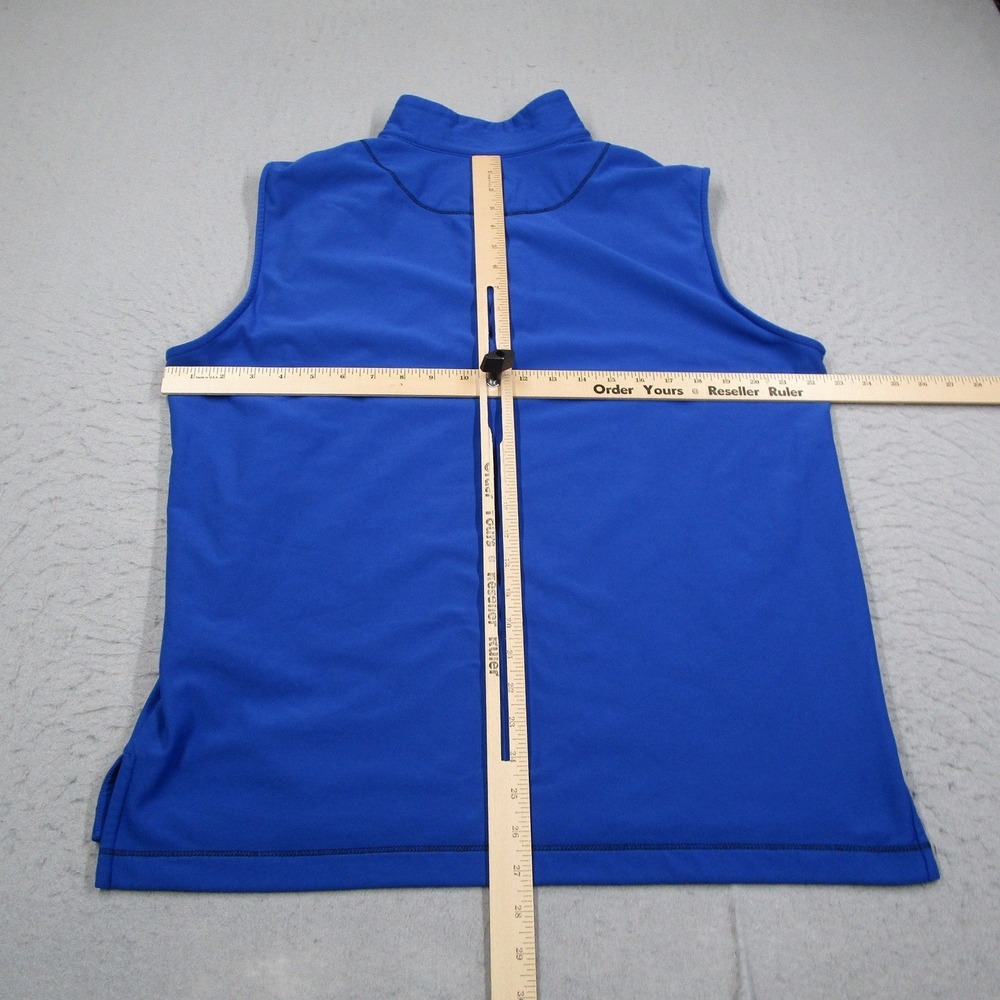 FootJoy Mens Golf Vest Quarter Zip Royal Blue Performance Sleeveless Size Medium - Picture 6 of 9